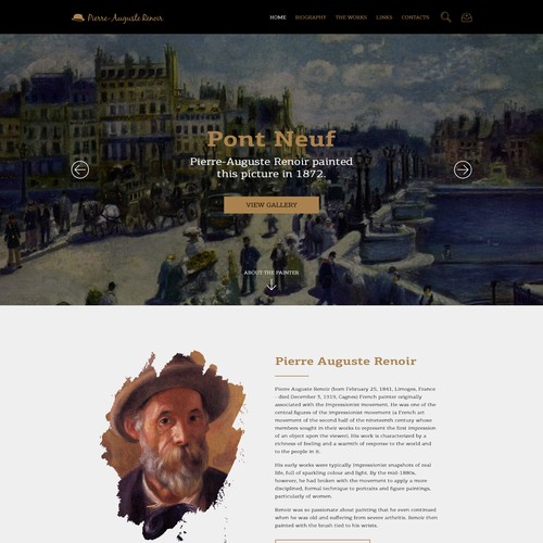 Gallery design with the title 'Pierre Auguste'