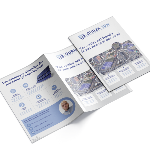 Solar panel design with the title 'Brochure Design'