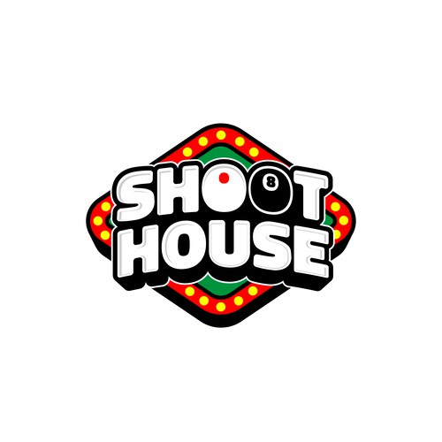 Billiard design with the title 'Logo para ShootHouse - Billiard and Snooker'