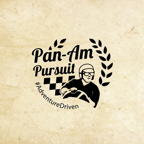 Race car logo with the title 'Vintage logo for PAN-AM'