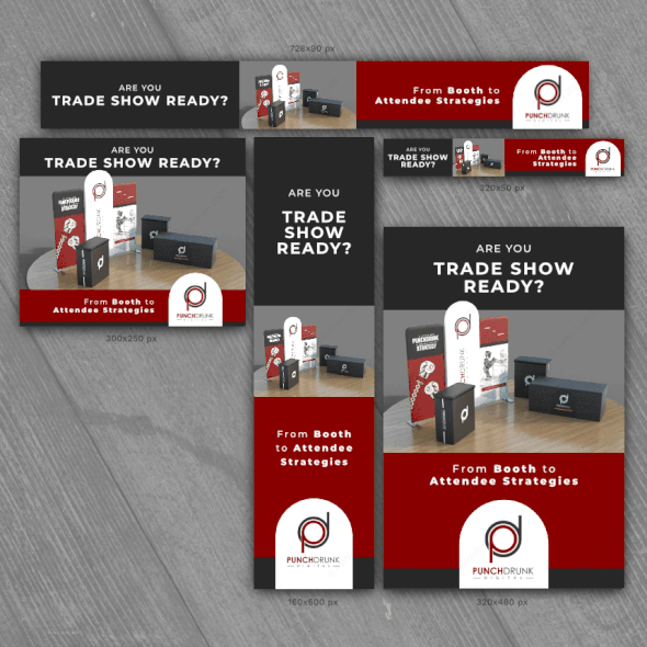 Booth design with the title 'Animated banner ad design'