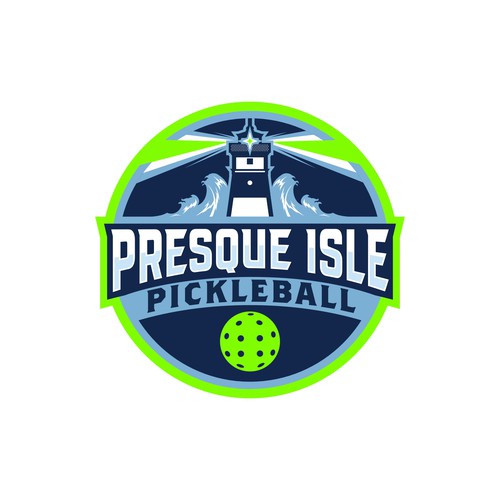 Pickle design with the title 'Presque Isle Pickleball'