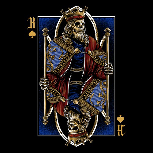 playing card king design