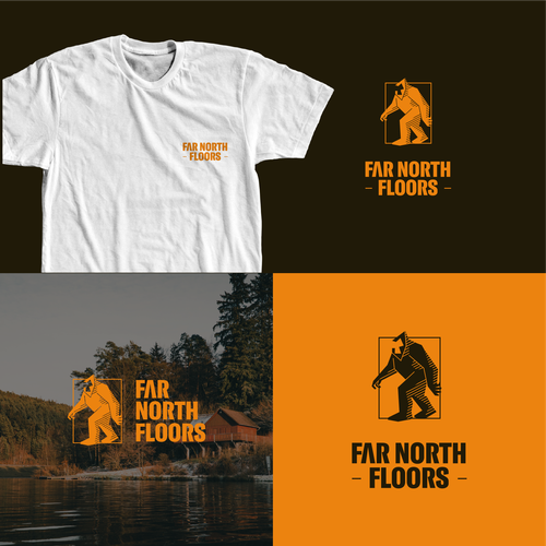 Sasquatch design with the title 'A bold statement logo for a flooring company in North America'