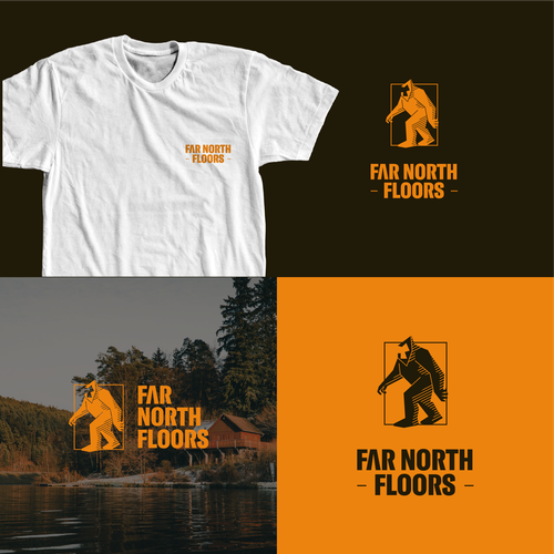 Sasquatch logo with the title 'A bold statement logo for a flooring company in North America'