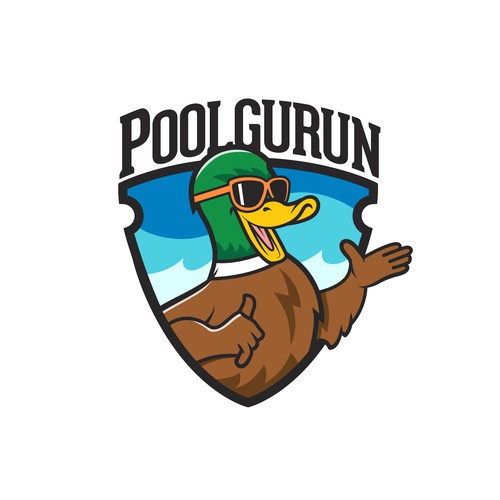 Sunglasses design with the title 'Cool Duck Logo'