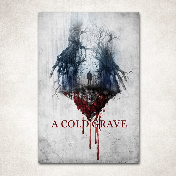 Movie design with the title 'A Cold Grave Movie Poster'
