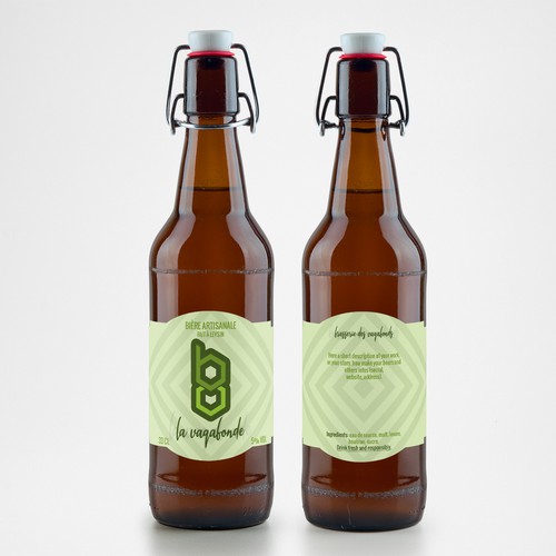 Hipster label with the title 'Minimal label for craft beer'