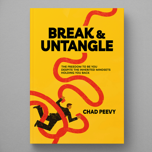 Typography book cover with the title 'Book cover design - Break & Untangle'