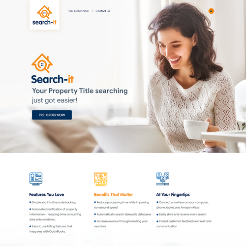 Real estate website with the title 'search-it'