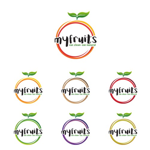 Nut logo with the title 'new food brand: myfruits'