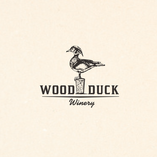 Illustration brand with the title 'Elegant rustic logo for winery'
