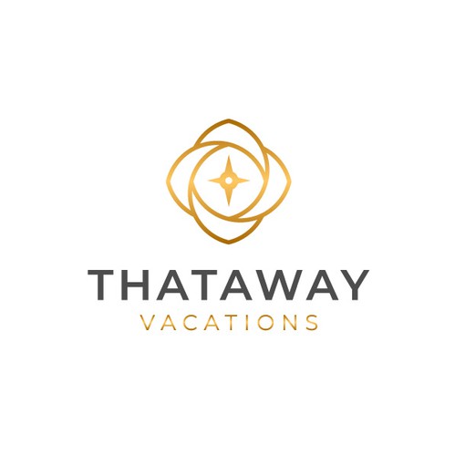 Navigation logo with the title 'Luxury Travel logo concept for Thataway Vacation'