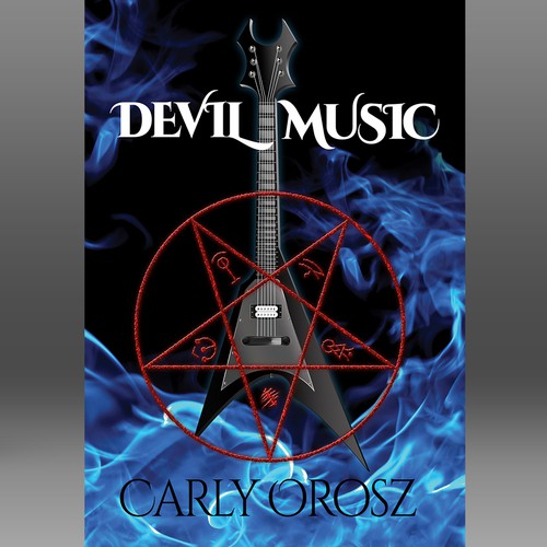 Devil design with the title 'Devil Music (fantasy novel, set in the 1980s)'