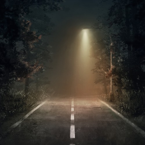 Lamp design with the title 'Lamp street - artwork (concept art)'