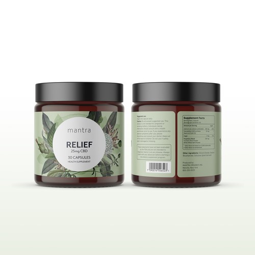 Supplement design with the title 'Label Design'