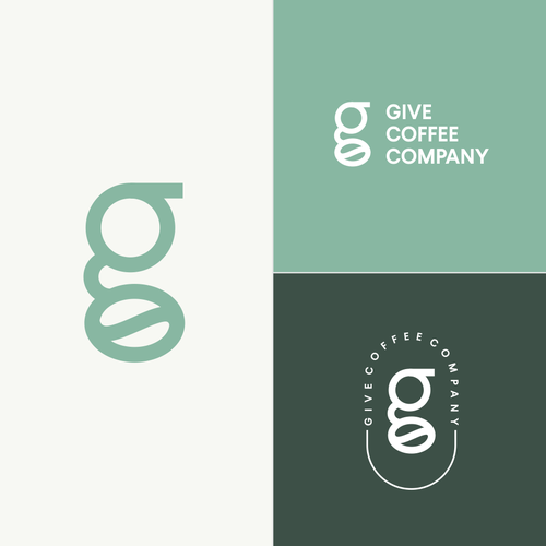 Coffee bean design with the title 'letter G with coffee bean'