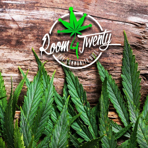 20 logo with the title 'Logo for a marijuana online community.'