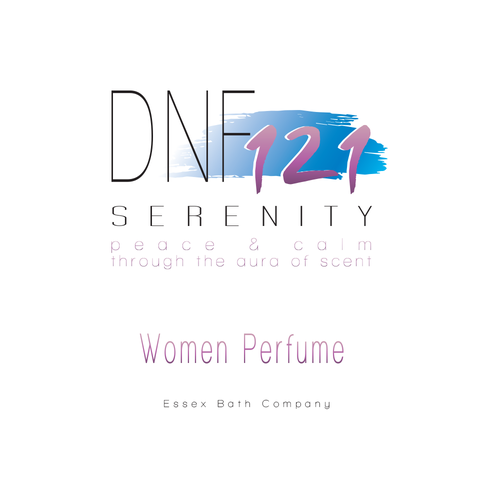 Perfume logo with the title 'DNF121'
