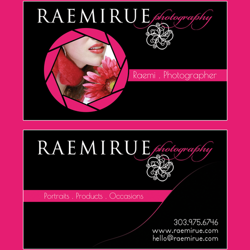 Aperture design with the title 'Bold Business Card for Photographer'