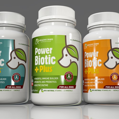 Power design with the title 'Pet products needs powerful, natural  packaging".'