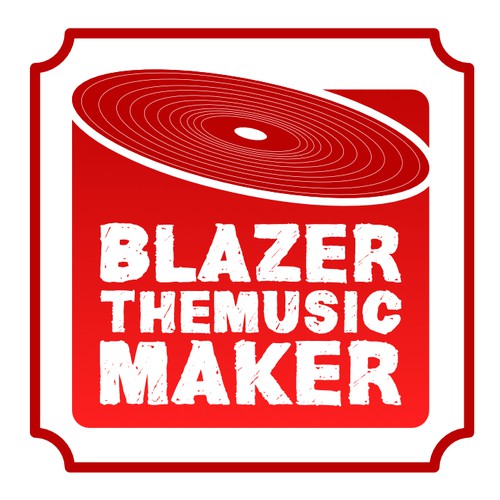 Record logo with the title 'Music logo design'