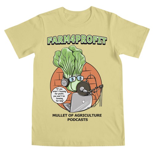 Agriculture t-shirt with the title 'farm for profit'