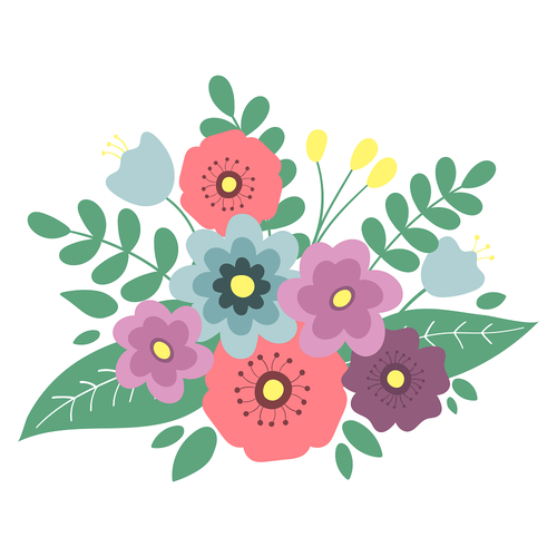Bouquet design with the title 'Flowers '