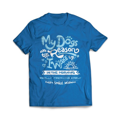 Blue t shirt design on sale