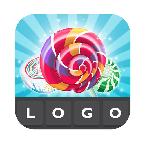 Candy design with the title 'App Icon for Logo Candy app'