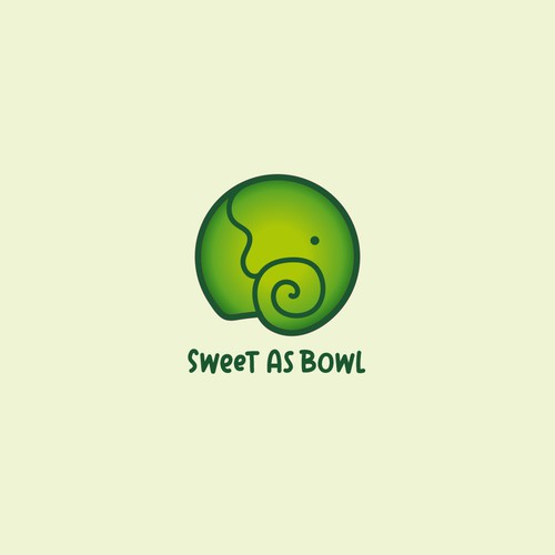 Healthy food logo with the title 'Sweet as Bowl'
