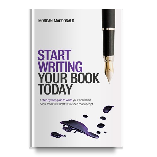 Purple book cover with the title 'A classic but yet modern approach for a book about writing books.'