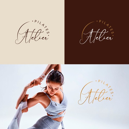 Pilates design with the title 'Pilates Atelier logo'