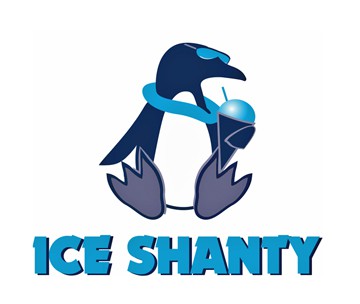 Shave ice logo with the title 'Ice Shanity'