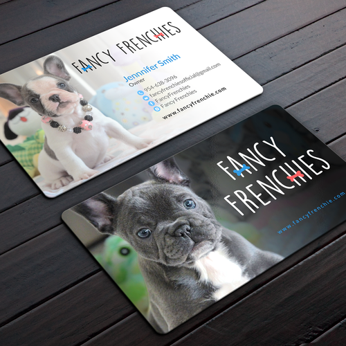 Pet design with the title 'Fancy Frenchies'