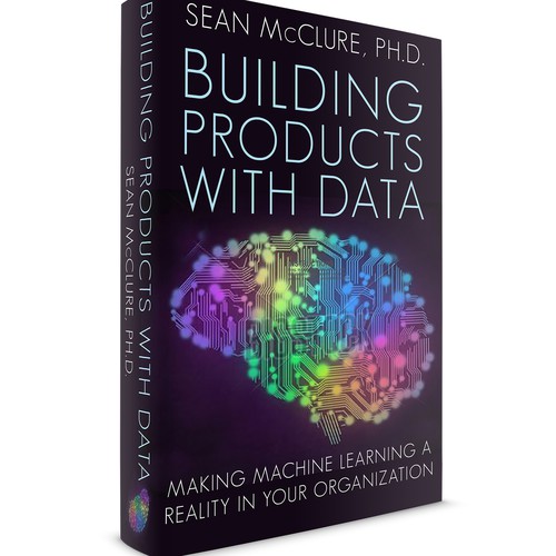 Technology book cover with the title 'Book cover design'