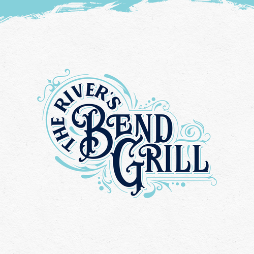 Filigree logo with the title 'Classic Logo for a Bar and Grill Spot'