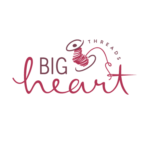 Needle logo with the title 'Big Heart threads'