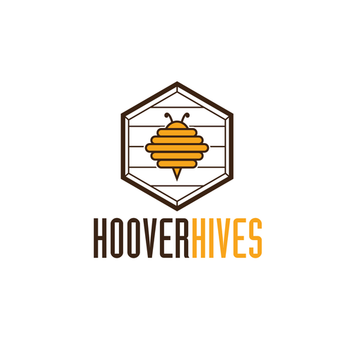 Beehive design with the title 'Hoover Hives Logo'