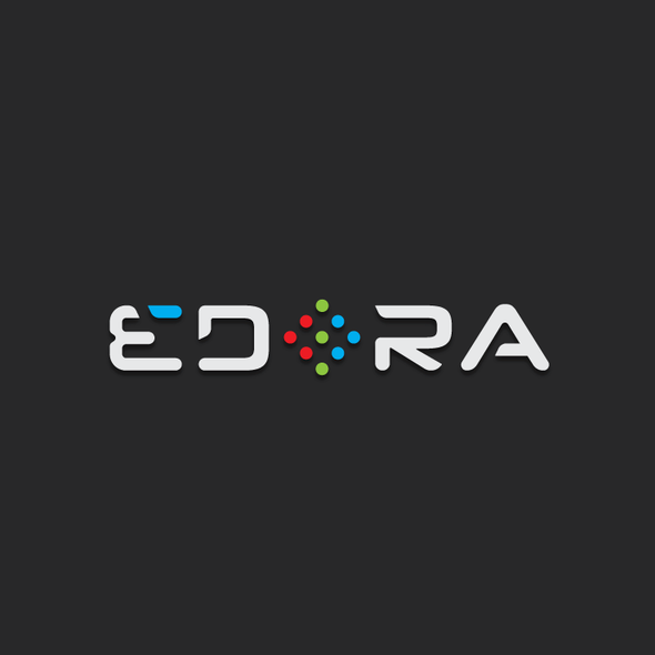 Lighting design with the title 'LED Lights text logo Edora'