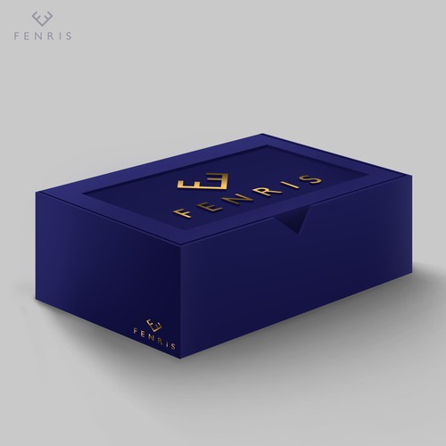 Shoe packaging with the title 'Shoebox design study for Fenris'