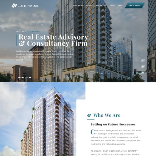 Uncluttered design with the title 'Clean Real estate Website & Mortgage contest'