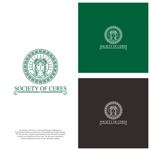 Mythology logo with the title 'god ceres'