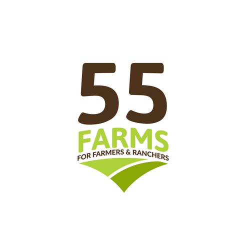 Agricultural logo with the title '55 Farms Logo'