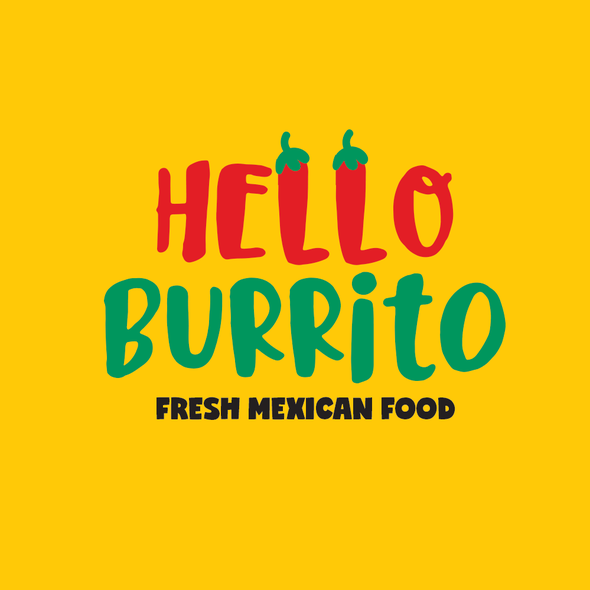 Burrito logo with the title 'Logo for Mexican restaurant'