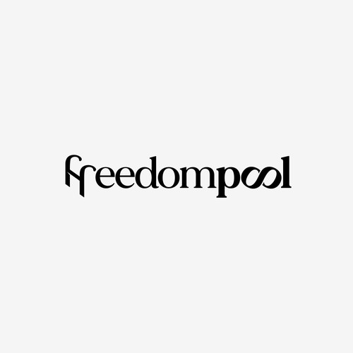 Pool design with the title 'Wordmark for Freedom Pool'