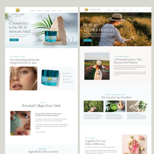 Cool website with the title 'Skin Care Brand'
