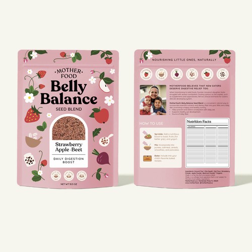 Icon packaging with the title 'Design packaging for seed blend'