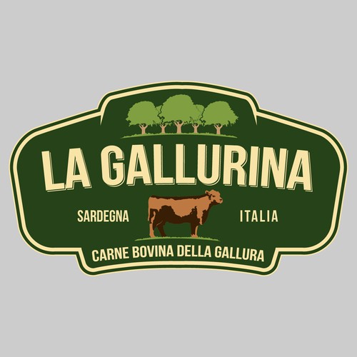 Cattle logo with the title 'La Gallurina'