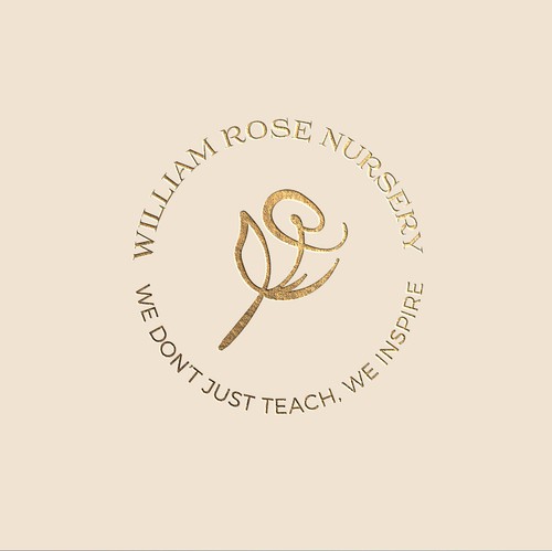 Petal design with the title 'Freehand rose drawing for 'William Rose Nursery''
